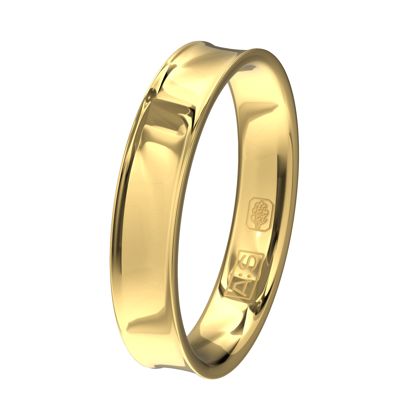 Een unieke geelgouden ring! De ring is hol aan de buitenkant, dat zorgt voor een prachtige uitstraling!