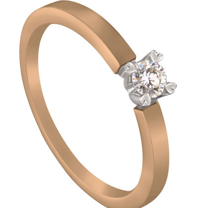 Als je heel goed kijkt zie je dat onze goudsmeden de vier pootjes rond de diamant in de vorm van een hartje hebben gemaakt! Deze uitvoering is door onze diamantzetters voorzien van een briljant van 0,15 ct.