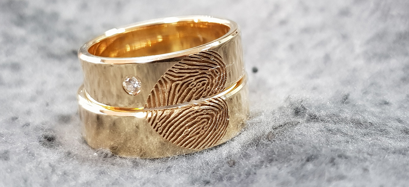 Ringen met vingerafdruk