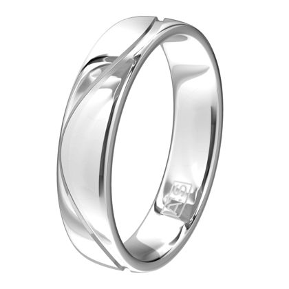 Door de prachtige middenbaan krijgt deze ring een heel moderne uitstraling!